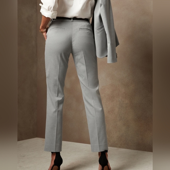 Banana Republic Ryan Trouser,  blue window pane. Size 4 - Picture 2 of 7